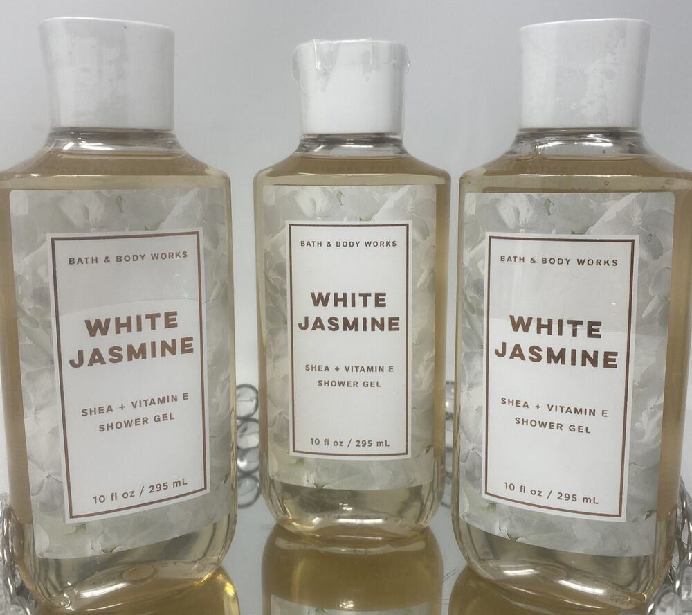 Bath & Body Works White Jasmine Shower Gel 10 oz Lot of 3 New